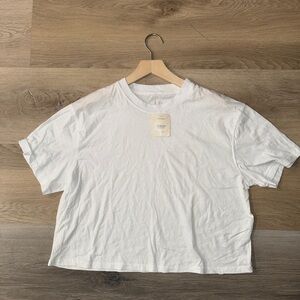 Fabletics Classic White Crewneck Tee